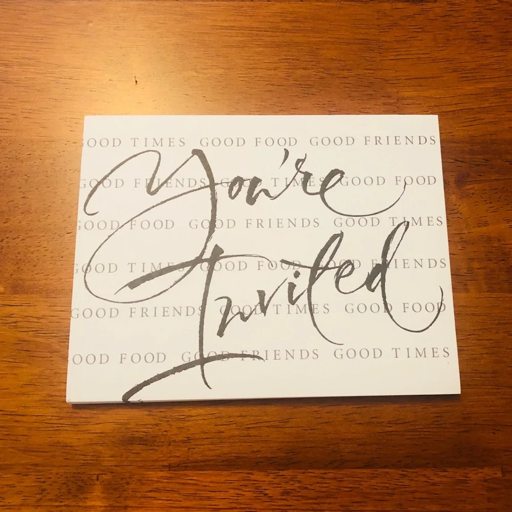 You're Invited Cream Party Invitation Cards